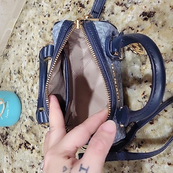 Michael Kors Blue Mini Satchel Bag - Picture 5 of 7